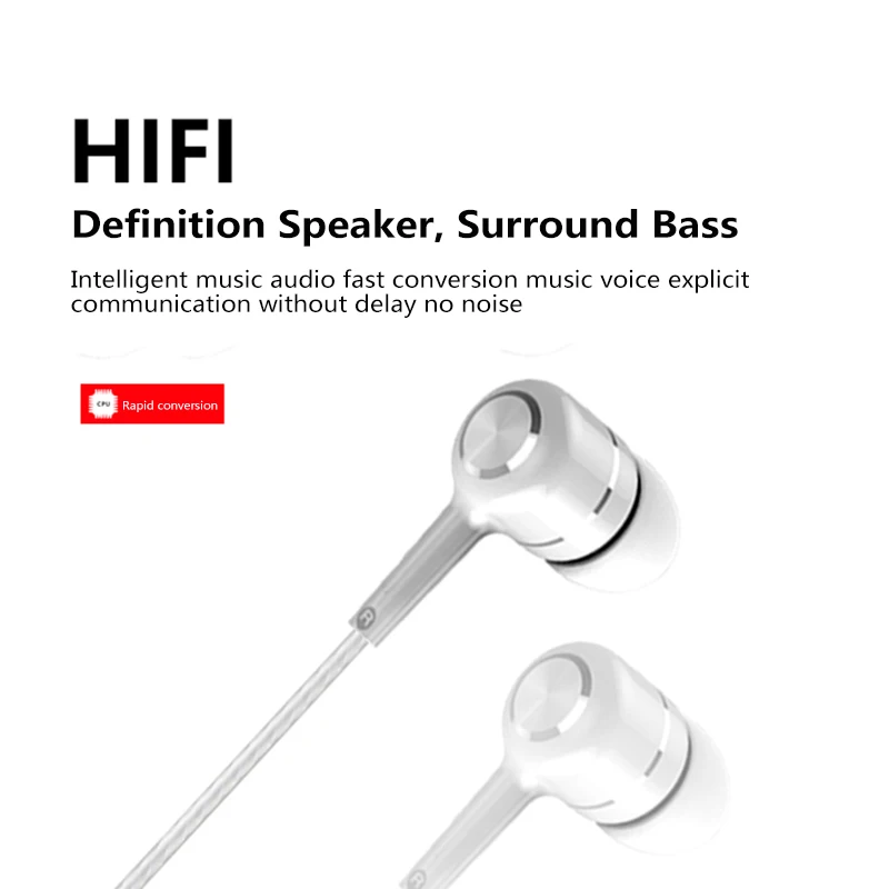 3 5 мм Проводные HIFI наушники регулируемые вкладыши Спортивная гарнитура