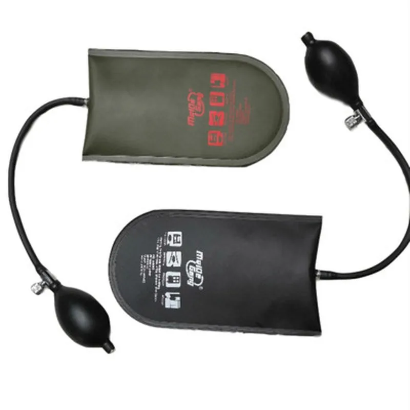 1pc Black Airbag Cushioned Hand Pump Locksmith Air Wedge Inflatable Car