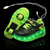 2022 New 28-40 USB Charging Children Sneakers With 2 Wheels Girls Boys Led Shoes Kids Sneakers With Wheels Roller Skate Shoes ► Photo 3/6