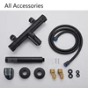 Senlesen Thermostatic Bathtub Faucet Matte Black Brass Wall Mounted Thermostatic Bathroom Shower Faucet Set  Para Shower System 6