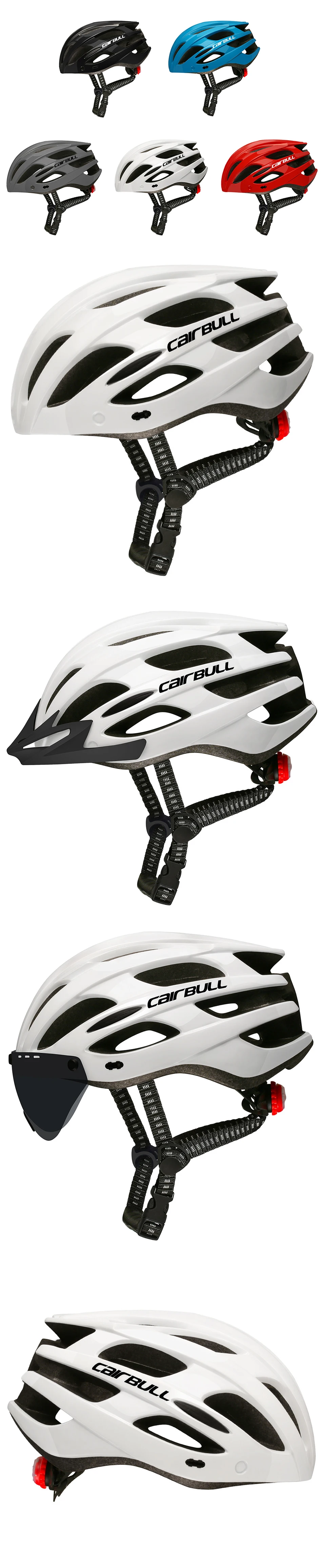 Cairbull велосипедный шлем со съемным козырьком с внутренней формовкой горные MTB шлемы очки дорожный велосипедный шлем с хвостом светильник