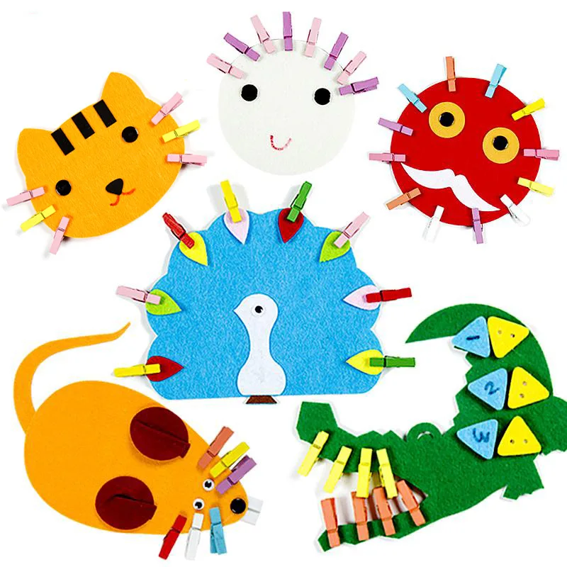 

New Montessori Colorful Cartoon Animals Exploring Ability Creativity Developing Educational Learning Toys For Children Kids Gift