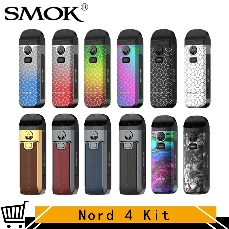 SMOK-Kit de vapeo Nord 4, Original, 80W, batería de 2000 mAh, Cartucho de 4,5 ml, RPM 2, 0.16ohm, bobina de 0.4ohm, vaporizador de cigarrillo electrónico