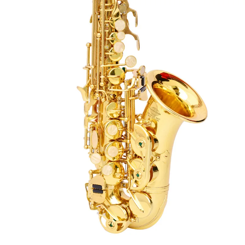 Золотой лак латунный инструмент Аксессуары Профессиональный Bb саксофон для