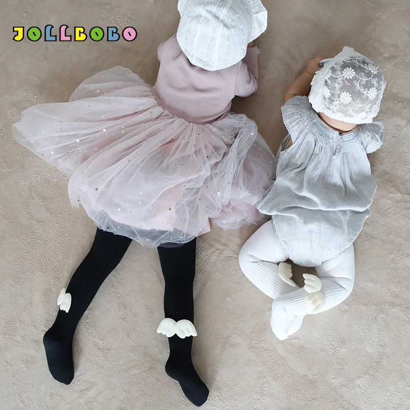 Lovely Baby Tights Wings Spring Autumn Cute 0-8Y Toddler Pantyhose Kid Infant Baby Warm Tights for Girls Cotton High Quality