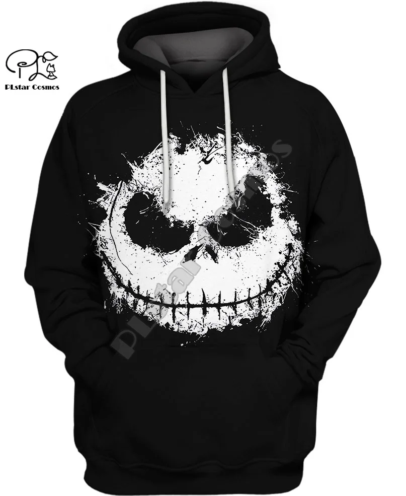 

PLstar Cosmos Halloween Nightmare before Christmas jack skellington Horror Funny New Fashion Women/Men 3DPrint Men's Hoodies B1