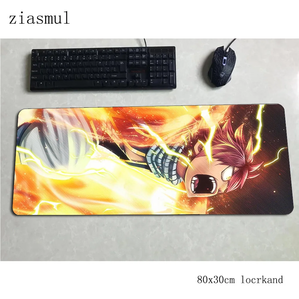 

fairy tail mouse pad 80x30cm mats Domineering Computer mouse mat gaming accessories Birthday mousepad keyboard games pc gamer