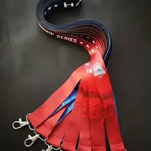 Рекламный Фабричный индивидуальный полиэфирный шнур высокого качества на заказ Печать шнурок для бейджа на катушке