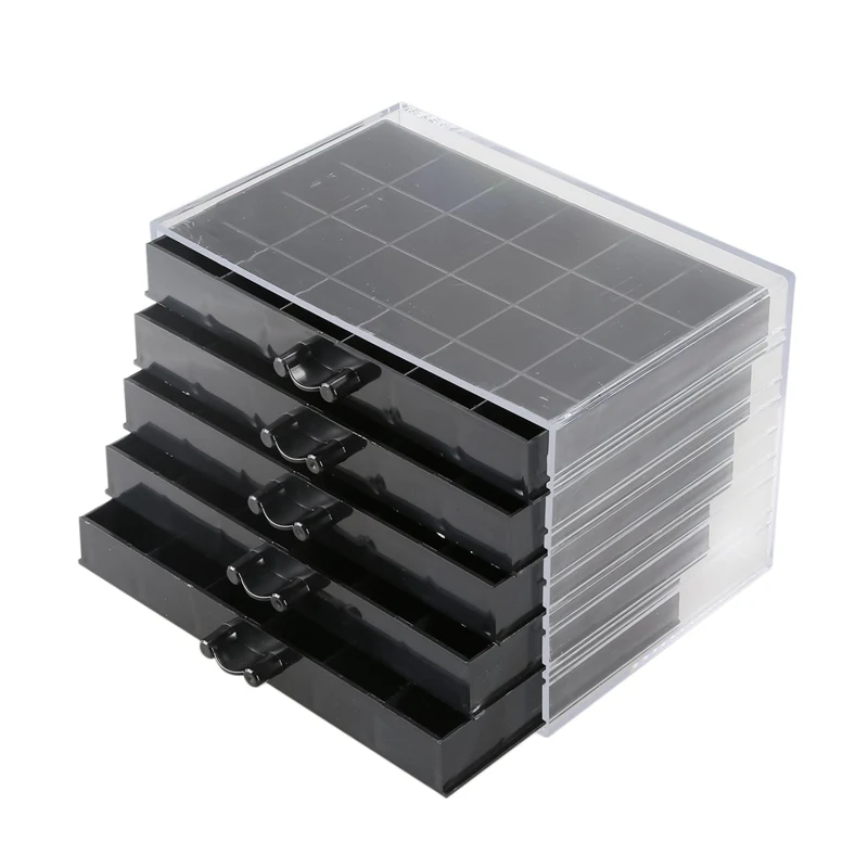

120 Grids Nail Decoration Sequence Organize Box Transparent Empty Nail Art Isplay Holder Case Manicure Tool