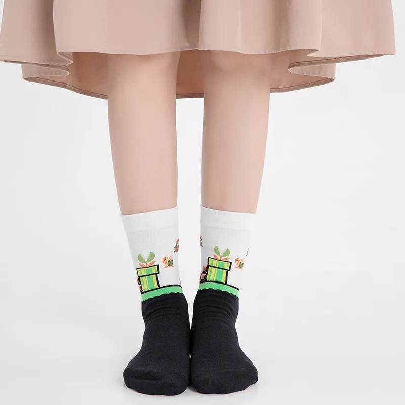 Брендовые хлопковые мужские носки с героями мультфильмов; модные носки из чесаного хлопка с героями мультфильмов; носки для игры в аниме; Новинка; забавные носки для скейтборда