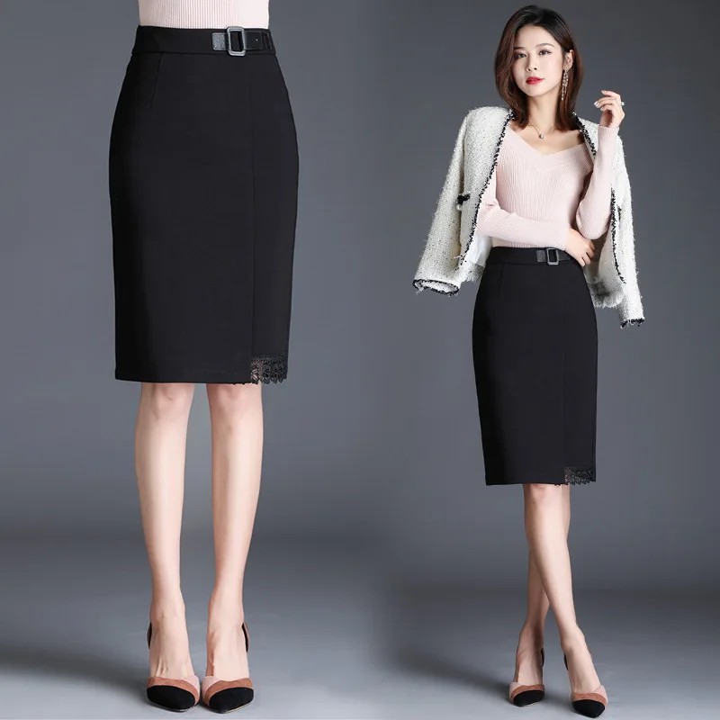 

Shanghai New Europe Sang 2020 Autumn And Winter Black And White with Pattern Skirt a Skirt