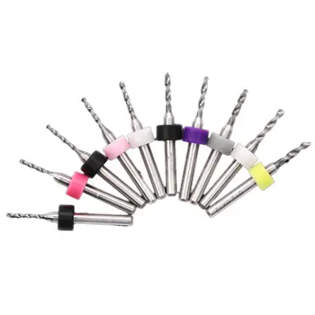 

10Pcs Pcb Mini Drill 0.1-1/ 0.3-1.2/0.6-1.5/1.5-2.4/ 2.1-3.0Mm Tungsten Steel Carbide For Circuit Board Cnc Drill Bits Machine