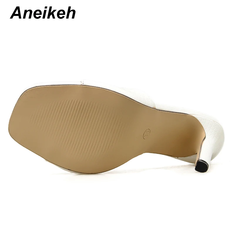 Женские босоножки с открытым носком Aneikeh из искусственной кожи на тонком высоком