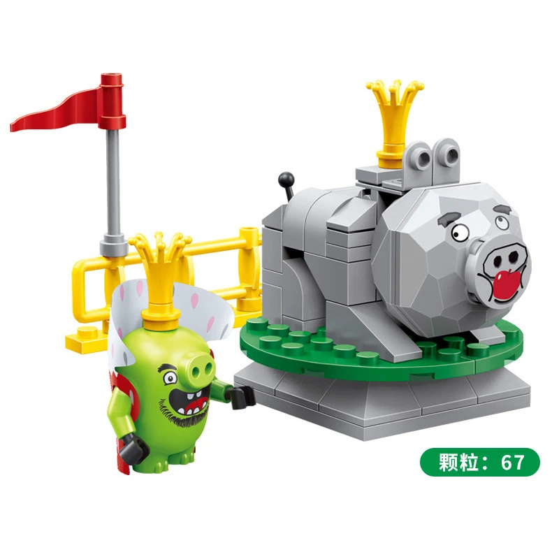

NEW Movie Cartoon Game Series Birds 2 Pig King's Sculpture Building Blocks Sets Bricks Model Kids Kits Toys Ideas