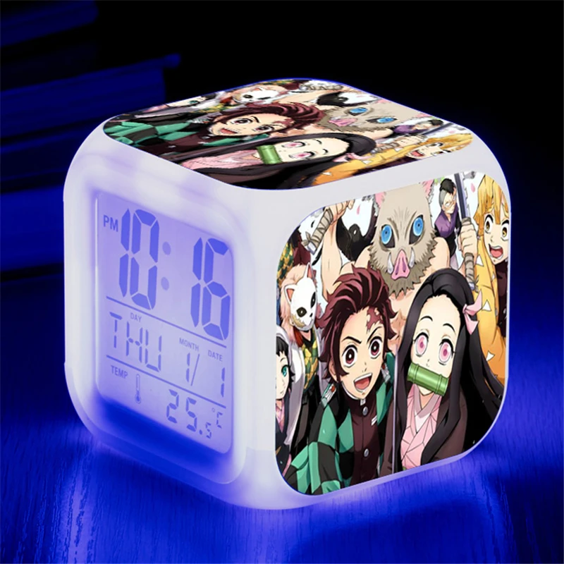 1 шт. аниме Demon Slayer Kimetsu No Yaiba часы Hashibira Inosuke Zenitsu Agatsuma Kamado Tanjirou Nezuko фигурка игрушка