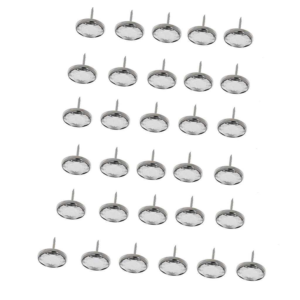 Pack of 25 Shinning Sofa Headboard Upholstery Crystal Buttons