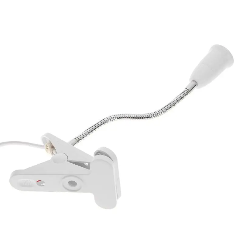 26 см E27 лампа с зажимом-фиксатором Цоколи CN Plug настольные лампы Светодиодные лампы свет патрон с переключателем провода Прочный, вращающаяся головка лампы, простота использования