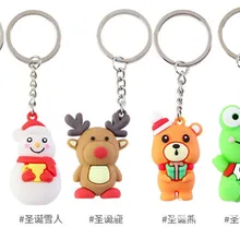 Рождественский подарок поставки брелоки для пар сумка небольшой кулон Санта Клаус с принтом «Снеговик» и «олень», стерео небольшие ювелирные изделия