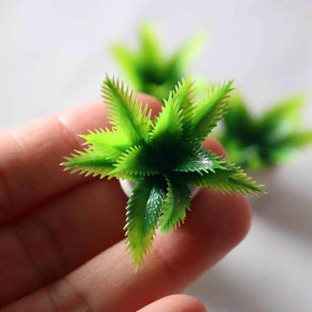 Miniature Tree Ornament Mini Green Plant Tree Potted Doll House Furniture Home Decor Kids Toy Flower Pots Fake Simulation Plants