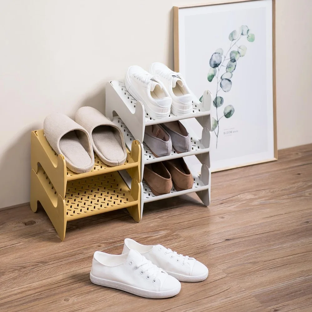 Штабелируемый стеллаж для хранения обуви в скандинавском стиле простой стеллаж для обуви домашний пластиковый шкаф для обуви многослойные отделочные стойки