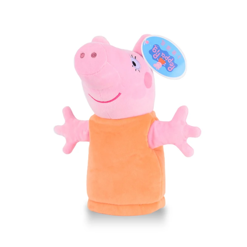 26 см Peppa Pig Peluche ручная кукла-напёрсток кукла Джордж семья свинья животное плюшевые подарки на день рождения вечерние Игрушки для девочек детей - Цвет: 26cm Mummy-hand