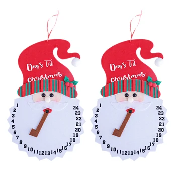 

2Pcs Advent Calendar Durable Christmas Advent Calendar Countdown Calendar Calendar for Gift