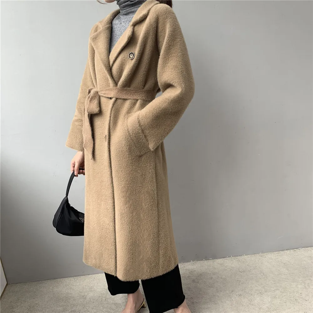 Новинка 2019 зимнее Свободное пальто Женское из искусственной норки Женская