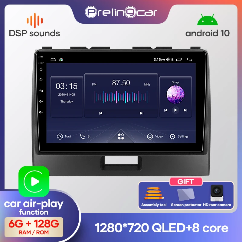 Prelingcar Android10.0 для SUZUKI WAGON R 2010-2018 Автомобиль Радио мультимедийный видеоплеер GPS