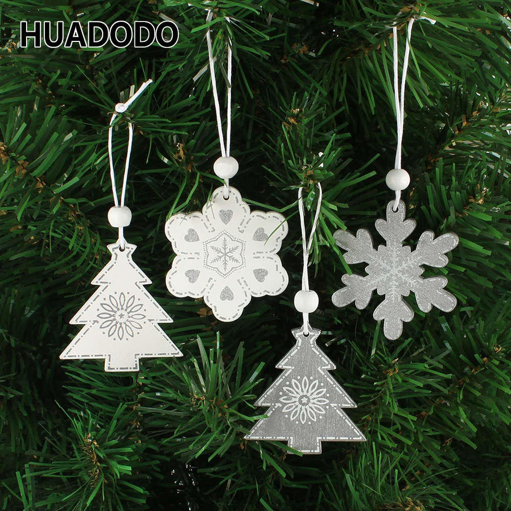 wooden christmas tree ornamnets