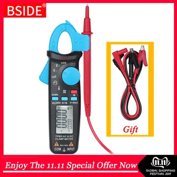 

True RMS Mini Digital Clamp Meter BSIDE ACM91 DC AC Current 100A 1mA Accuracy Car Repair Ammeter Voltmeter NCV Tester Multimeter