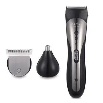 

EU Plug 3-in-1 Hair Trimmer Rechargeable Electric Nose Hair Clipper Professional Electric Razor Beard Shaver Black