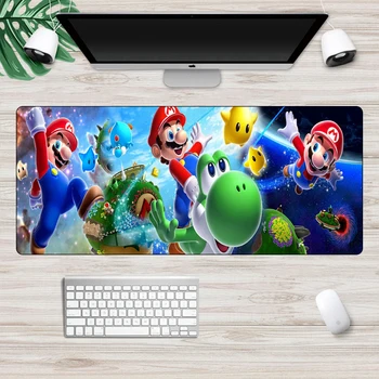 

70x30cm Mouse pad Computer Large Rubber Super Mario Gaming Mousepad Locking Edge Non-slip Keyboard Desk Pad XXL Laptop Mat