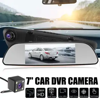 

1080P 7 Inch Touch Screen Car DVR Dual Lens Rear view Camera Mirror Video Recorder Dash Cam Auto Video Recorder Parking Dash Cam