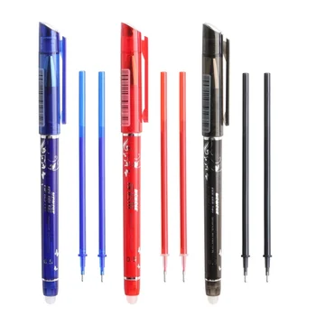 

Erasable Pen Set Washable Handle Black Blue Ink Writing Gel Pen Rollerball Pens For School Office Stationery Supplies 040280
