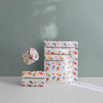 

Polka Dot Printing Mesh Laundry Bag Polyester Thickened Net Organizer for Bra Underwear Washing Machine Protection Bag Household