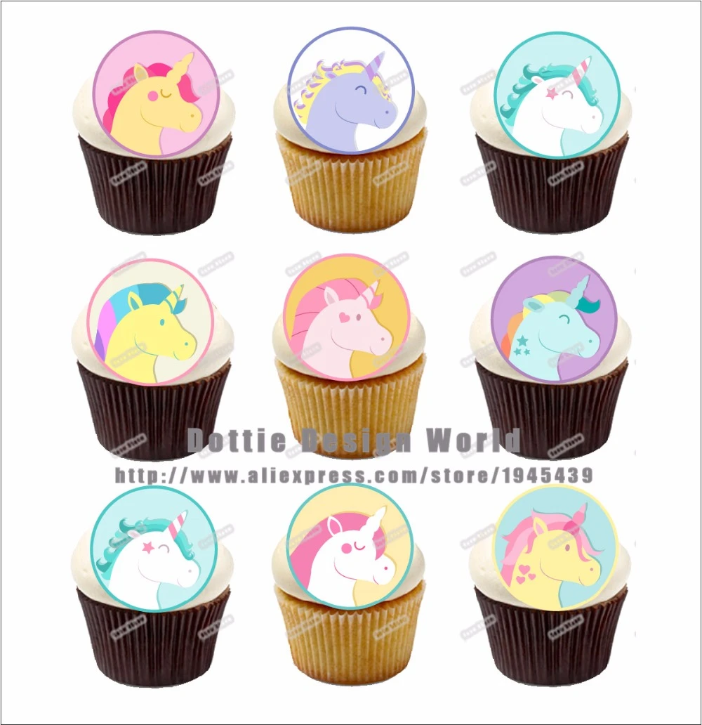 Decoration De Gateau Comestible En Forme De Licorne 24 Pieces Papier De Riz Pour Cuisine Cookies Cupcakes Decoration De Gateau D Anniversaire Et De Mariage Fournisseur De Fete Aliexpress