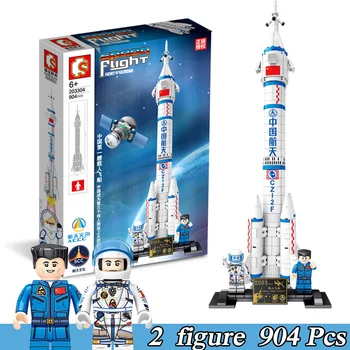 

SEMBO Blocks Star Wars Space Rocket Building Blocks DIY Educational Satellite Model Toys For Children Constructor With 2 Figures