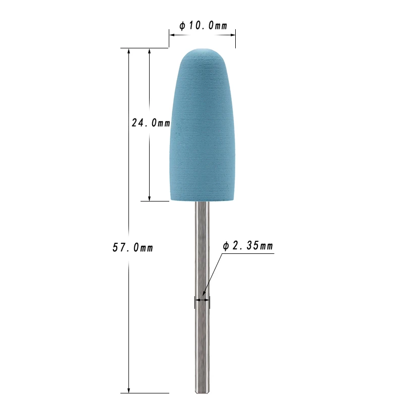 MAOHANG 5pcs/lot Rubber Silicone Nozzle Ceramic Milling Burr Nail Art Cutter Polishing Buffer Files Electric Machine Drill Bit 2