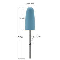 MAOHANG 5pcs/lot Rubber Silicone Nozzle Ceramic Milling Burr Nail Art Cutter Polishing Buffer Files Electric Machine Drill Bit 2