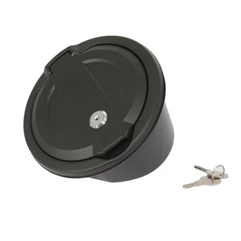 

With Keys Black Car Accessories Cover Durable Direct Fit Exterior Easy Install Fuel Door Truck Gas Tank Cap For Jeep JL