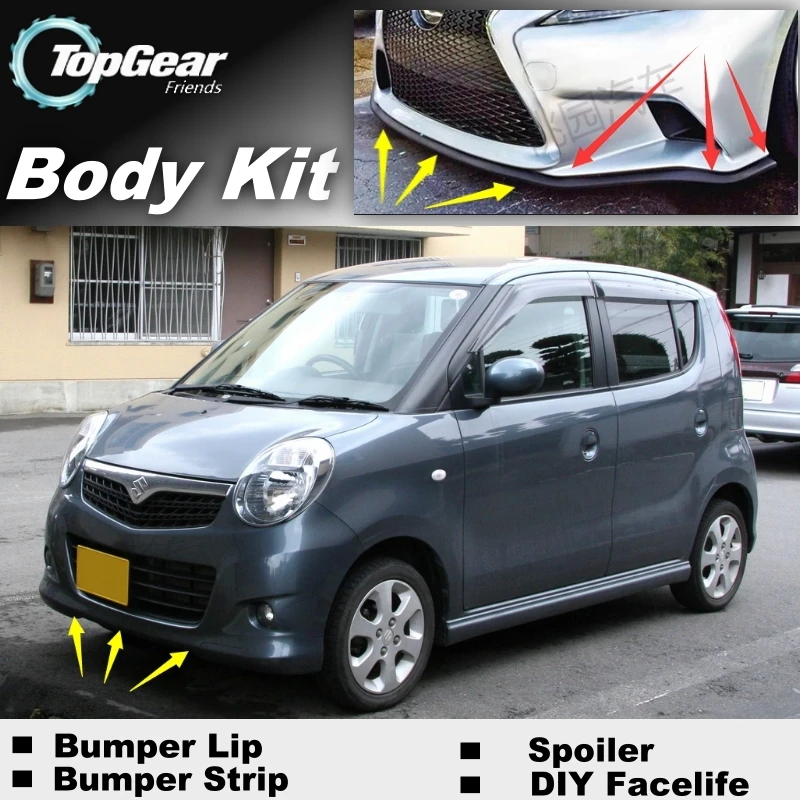 Defletor para Suzuki Saia para Amigos Bumper Lábios Wagon – Karimun Estilo Carro Tuning Spoiler Dianteiro Body Kit Tira Lip mr