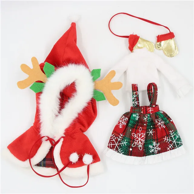 Blyth Кукла одежда Рождественский стиль костюм для 1/6 30 см - Цвет: like the picture