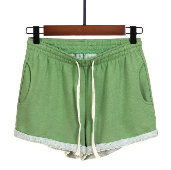 Одежда для отдыха пижамы шорты брюки новые хлопковые пижамы брюки женские ночное белье, пижама брюки большого размера женские домашние брюки - Цвет: grass green
