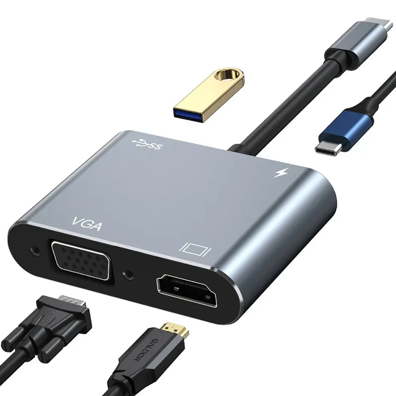 USB-концентратор EASYA USB C/VGA 3 0 PD поддержка Dex для телефонов Samsung Nintendo Switch Macbook Pro |