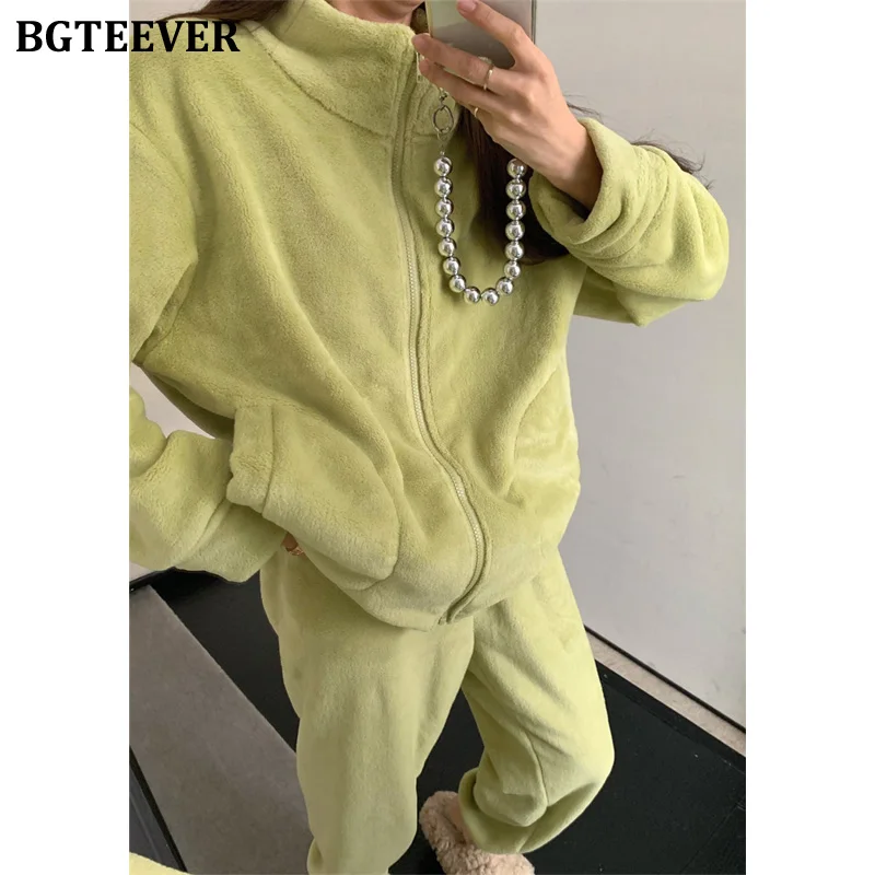 Повседневный Женский комплект BGTEEVER из 2 предметов женский зимний утепленный
