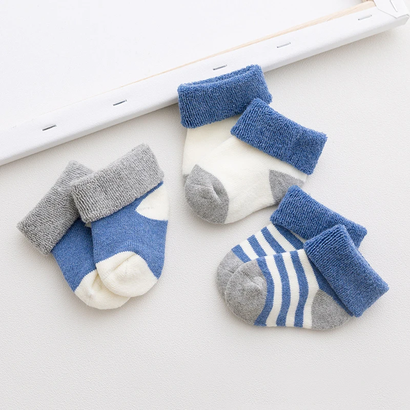 5 pairs /3 Pairs Baby Warm Winter Girl 0-24 Boy for Socks Birthday Gift Infant Newborns Baby Socks Socks Months Socks - Цвет: 3 pairs2