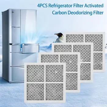 

4PCS Refrigerator Filter Activated Carbon Deodorizing Filter Adapter LG LT120F Replacement Air Filter