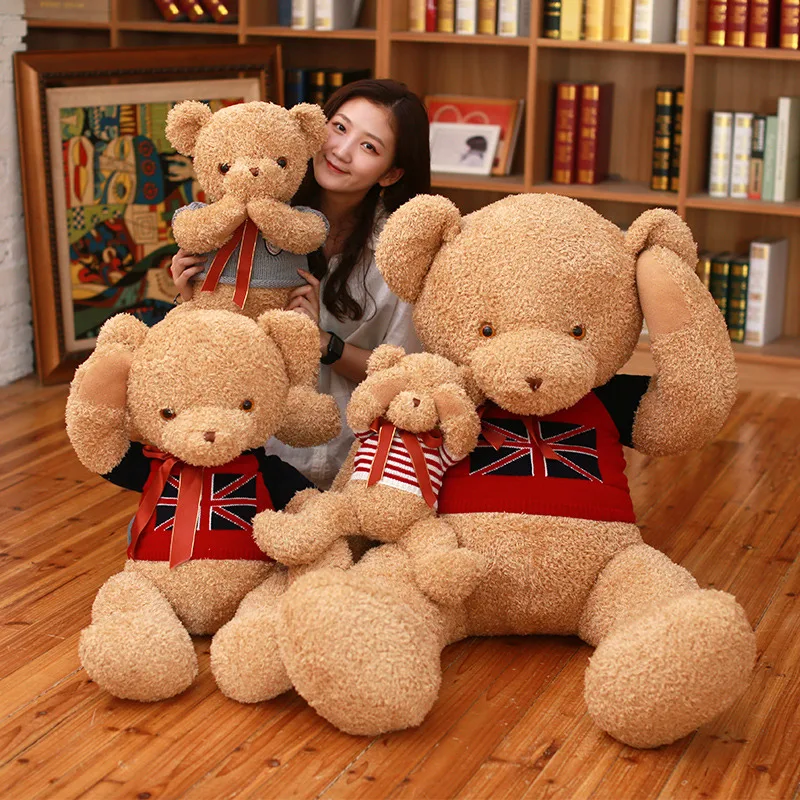 

New Soft High Quality 4 Colors Shy Sweater Teddy Bear Stuffed Animals Bear Plush Toys Doll Pillow Kids Lovers Birthday Baby Gift