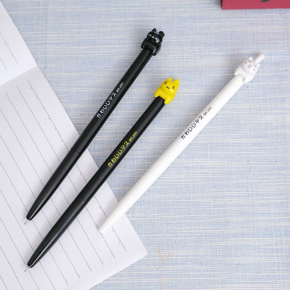 1 шт 0,38/0,5 мм Милая пластиковая гелевая ручка Kawaii, креативная новинка, ручки для детей, подарок, корейские канцелярские принадлежности, подарки для студентов, награда - Цвет: 18(0.5mm)