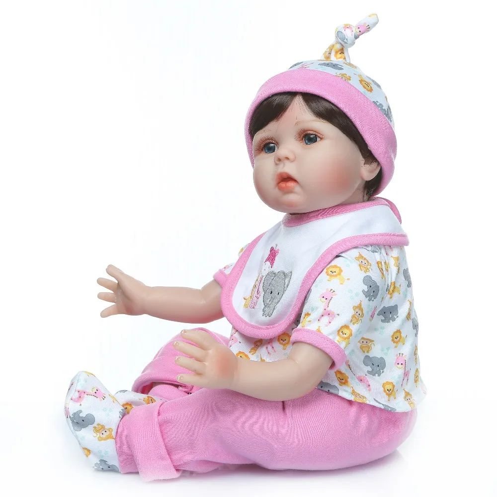 NPK 55 см мягкие силиконовые куклы Reborn Baby, детская живая кукла как настоящая Boneca Bebes Реалистичная настоящая Девочка Кукла Reborn подарки на день рождения